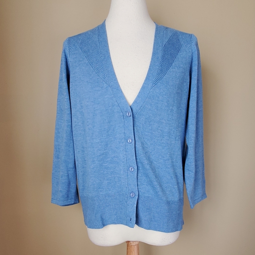The Limited blue button up cardigan